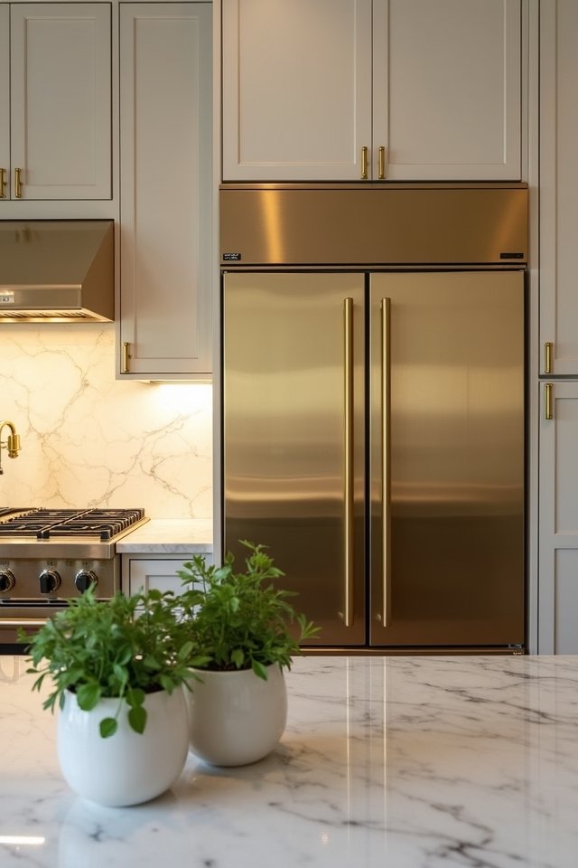 chic gold kitchen appliances