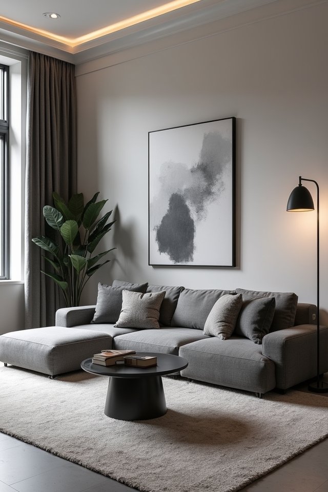 chic gray living room elegance