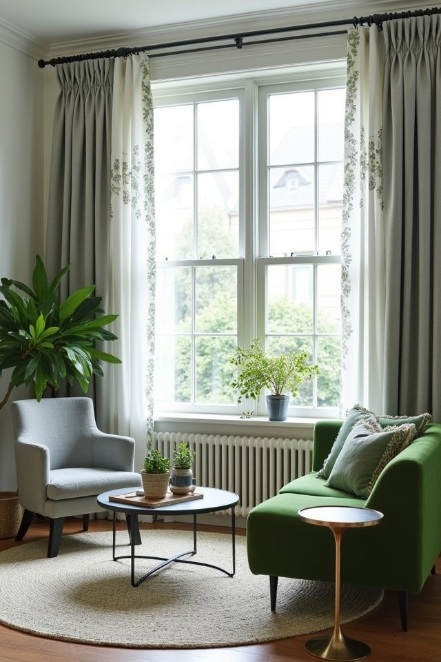 chic grey and green treatments