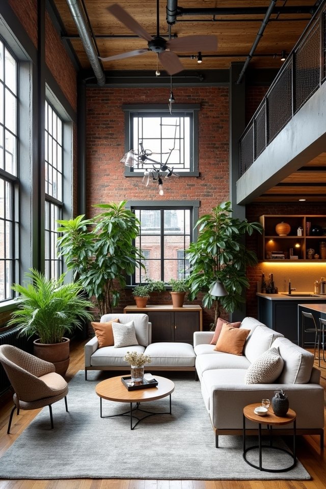 chic industrial loft features