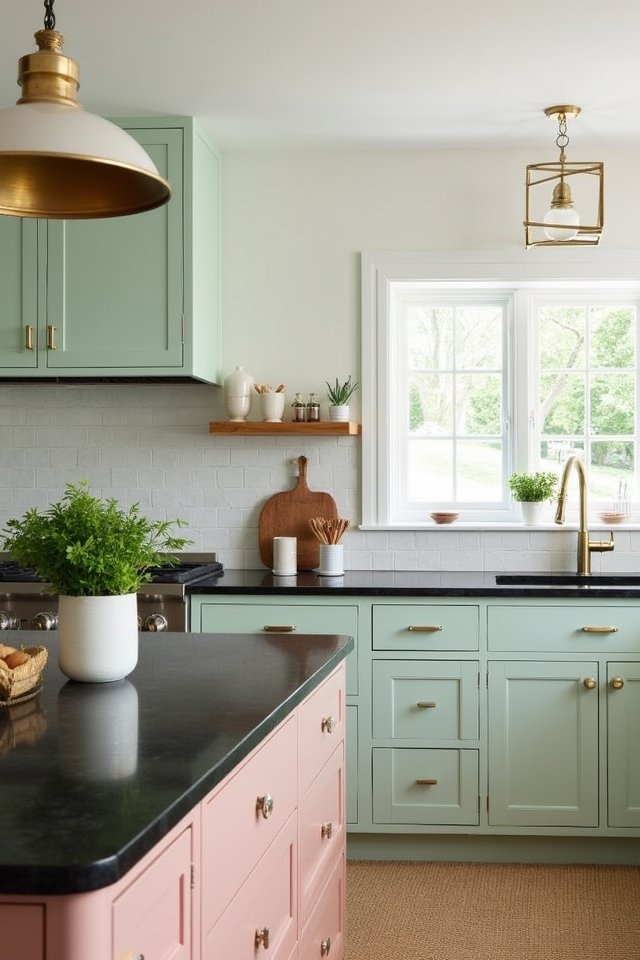 chic kitchen soft pastels