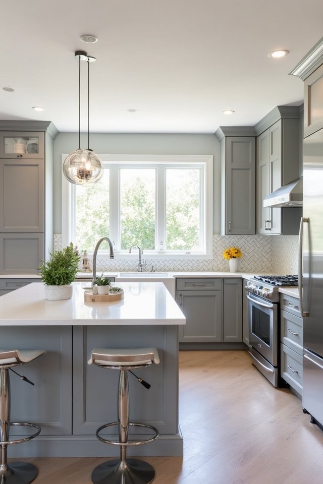 chic l shaped kitchen design