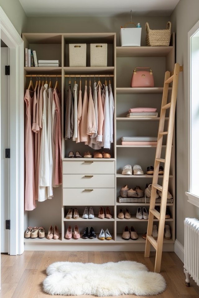 chic ladder for closet