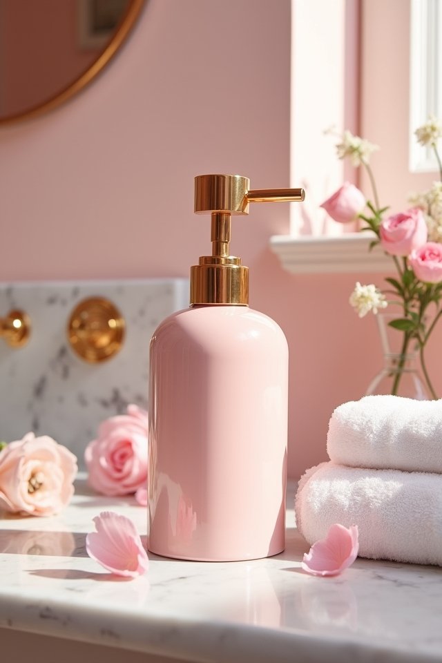 chic marble gold dispenser