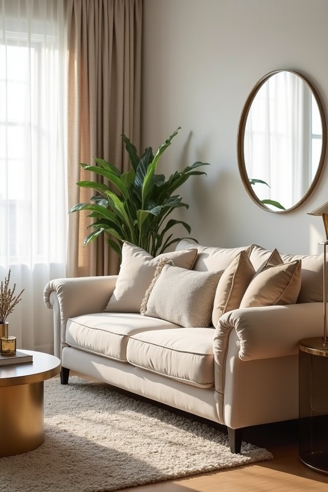 chic metallic accents enhance