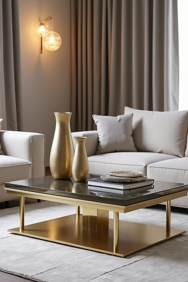 chic metallic home accents