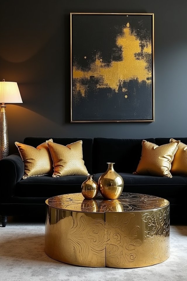 chic metallic home accents