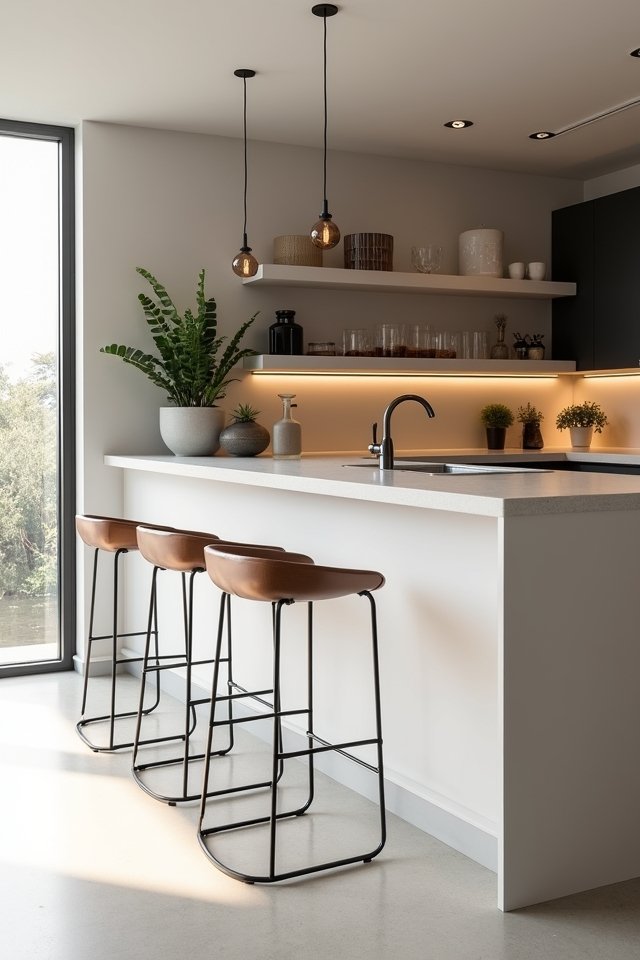chic minimalist bar design