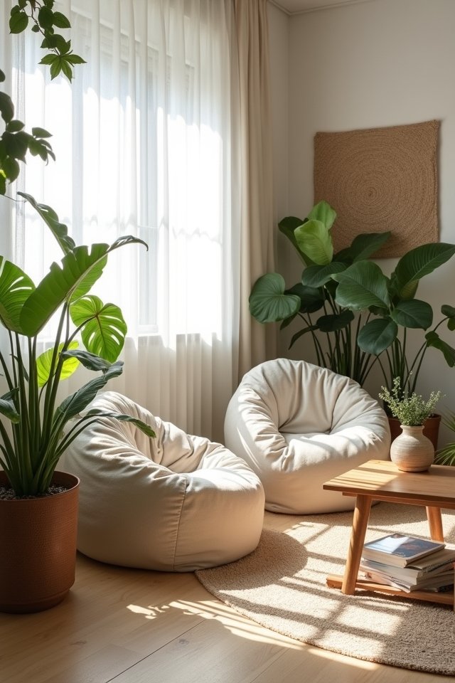 chic minimalist bean bag designs