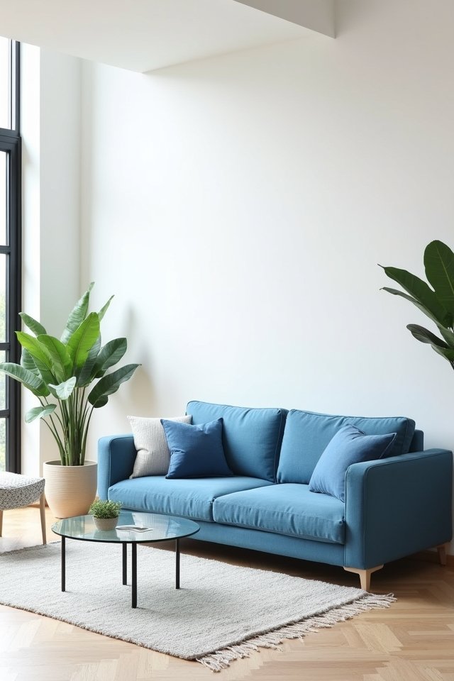 chic minimalist blue sanctuary