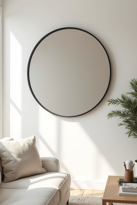 chic minimalist wall mirrors