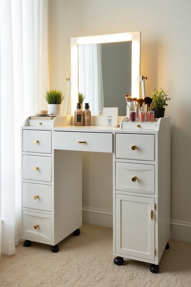 chic mobile vanity cart