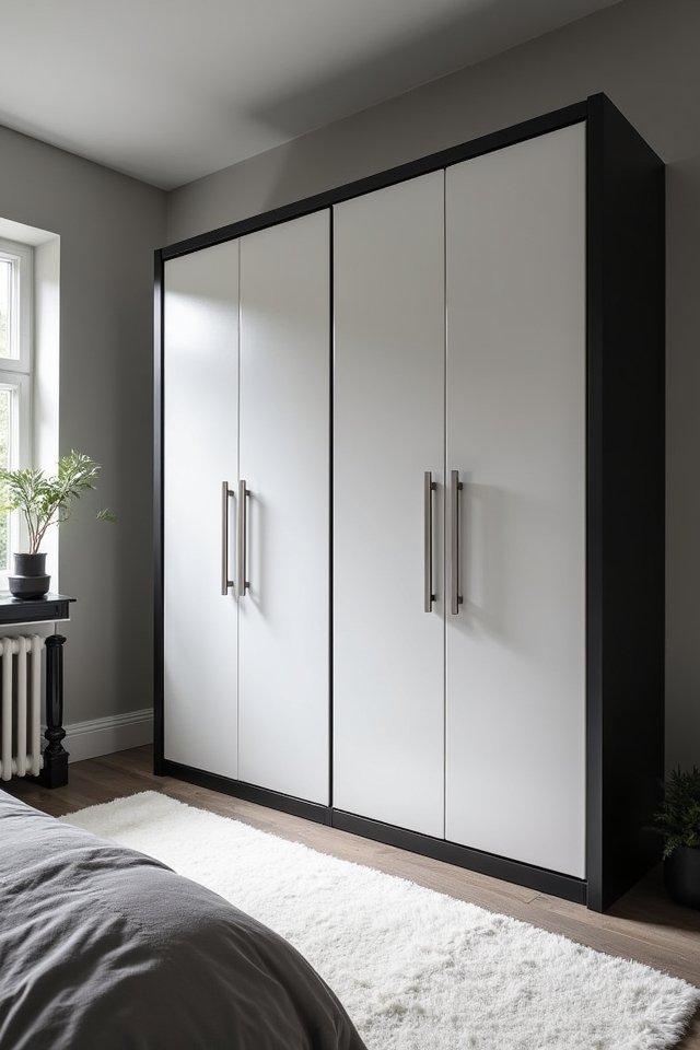 chic monochrome cupboard elegance