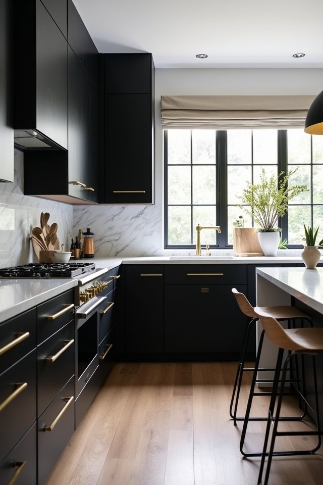 chic monochrome kitchen elegance