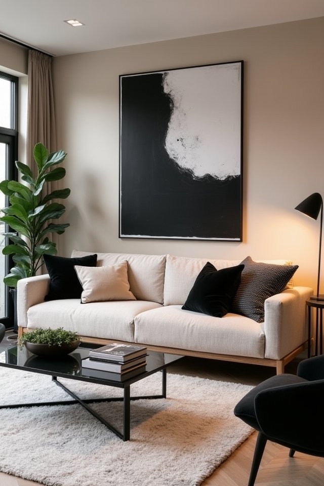 chic monochrome wall art