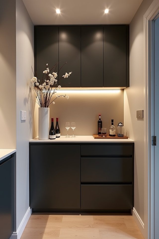 chic narrow console bar