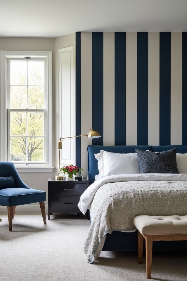 chic painted vertical stripes