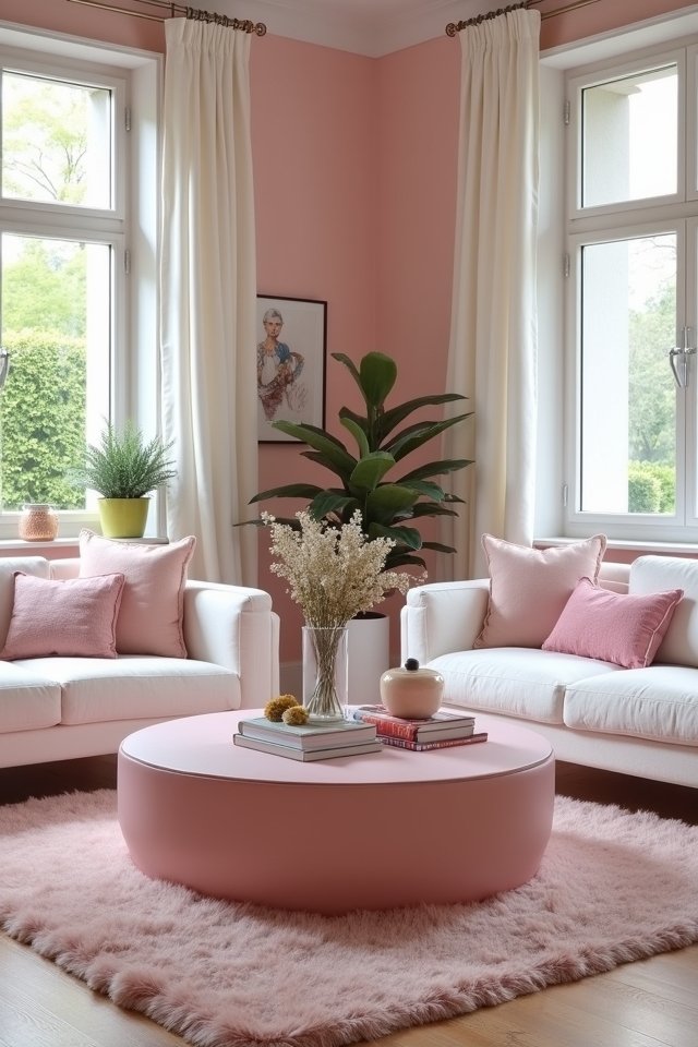 chic pink coffee table options