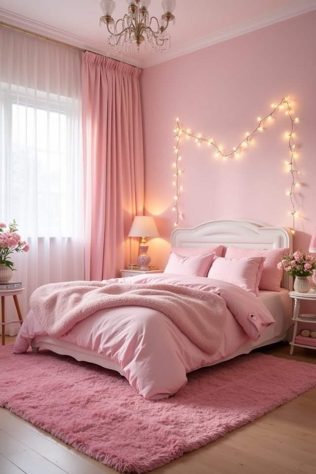 chic pink rug warmth