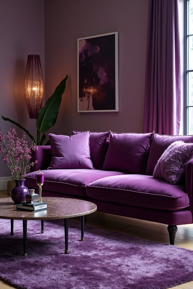chic purple pillow transformation