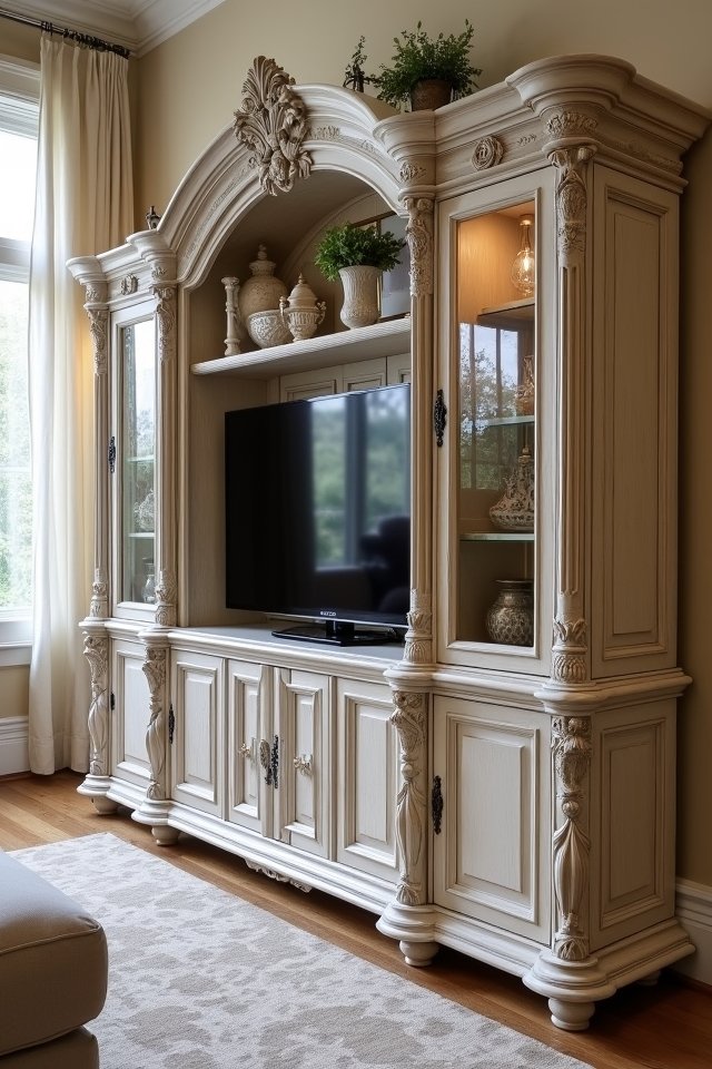 chic rustic entertainment unit
