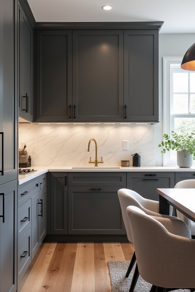 chic shaker style kitchen cabinets