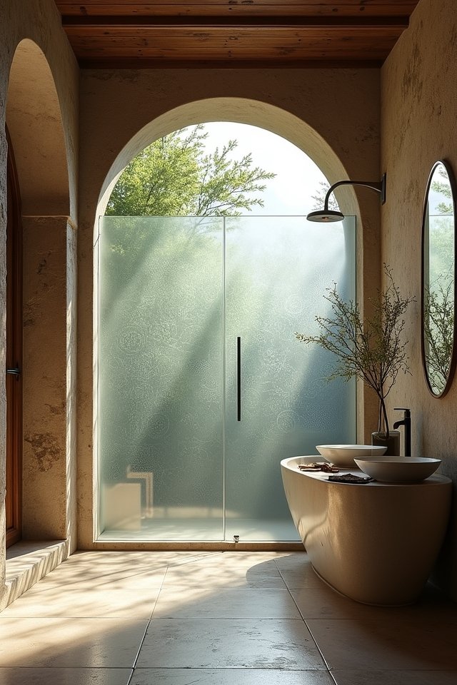 chic textured glass elegance