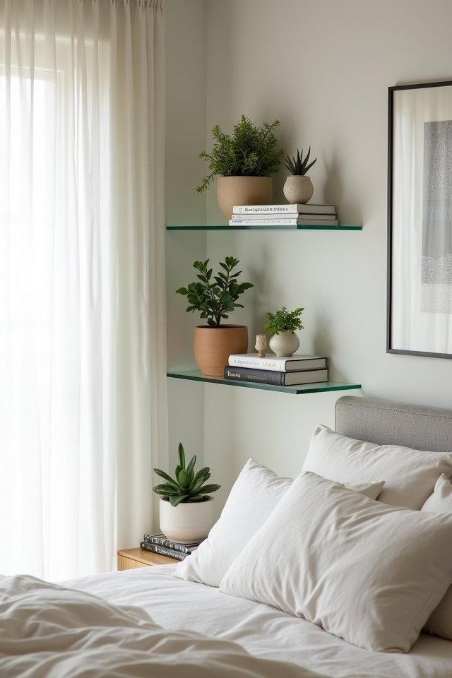 chic transparent decorative shelves