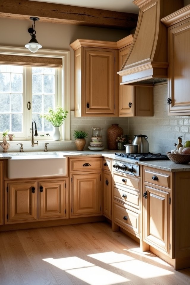 classic light oak kitchens