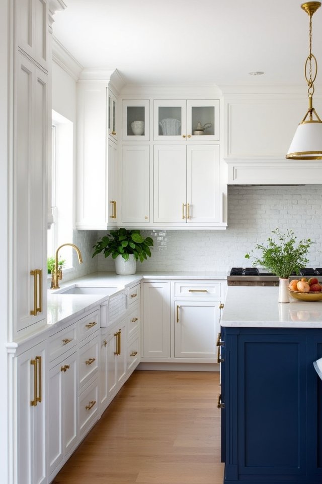 classic white navy elegance