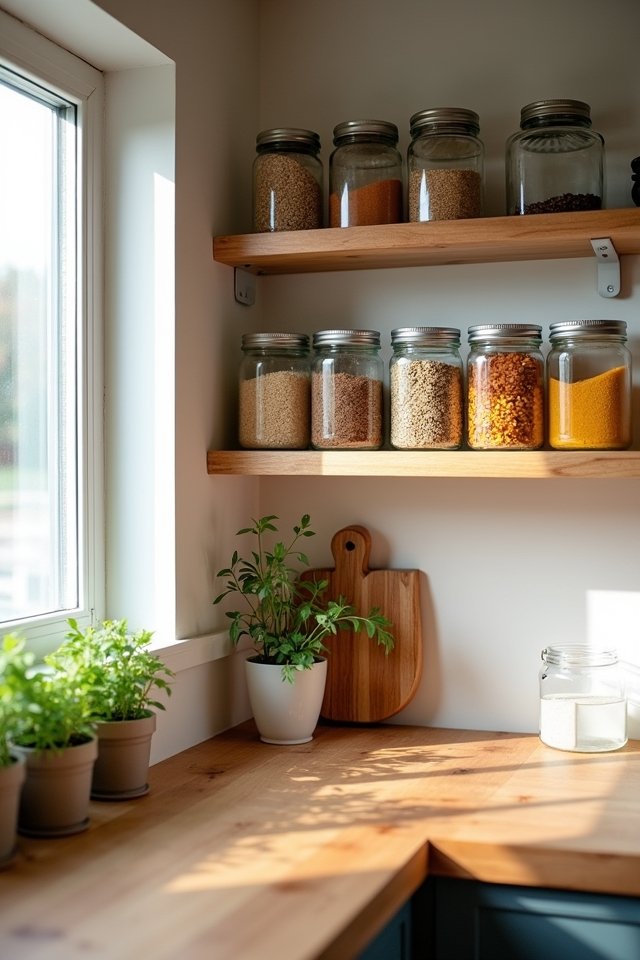 clear containers enhance organization