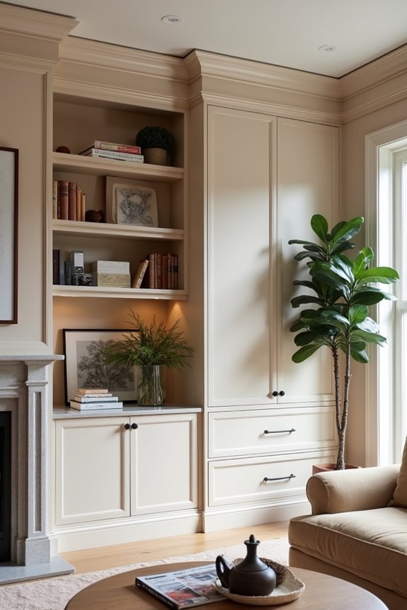 cleverly organized hidden storage