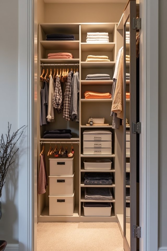 closet organization with style