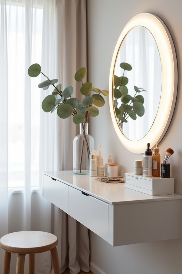 clutter free minimalist vanity design