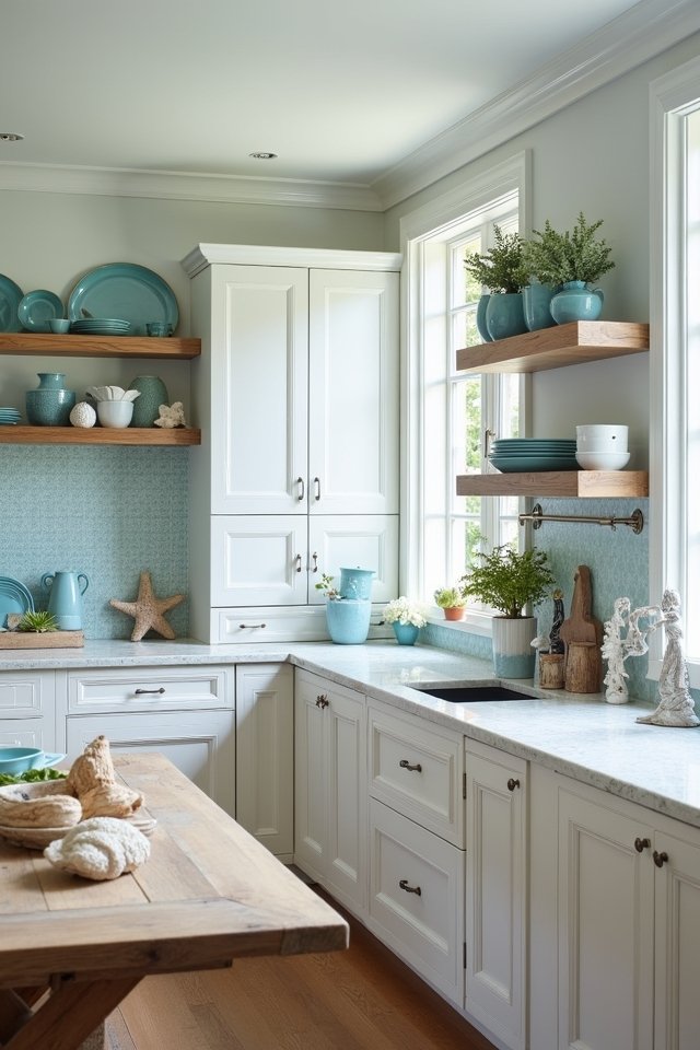 coastal blue kitchen accents