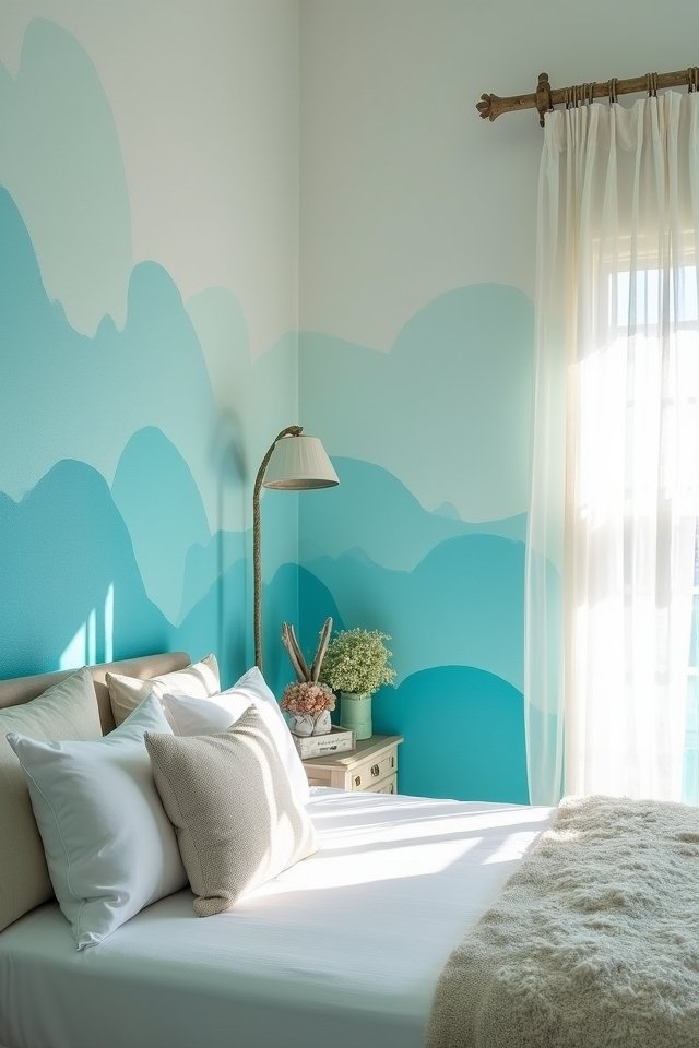 coastal blues bedroom serenity