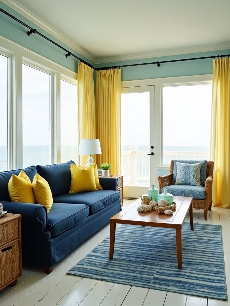 coastal calm cheerful accents