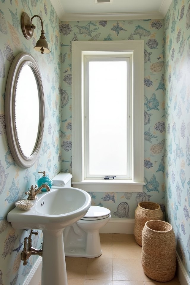 coastal charm bathroom decor