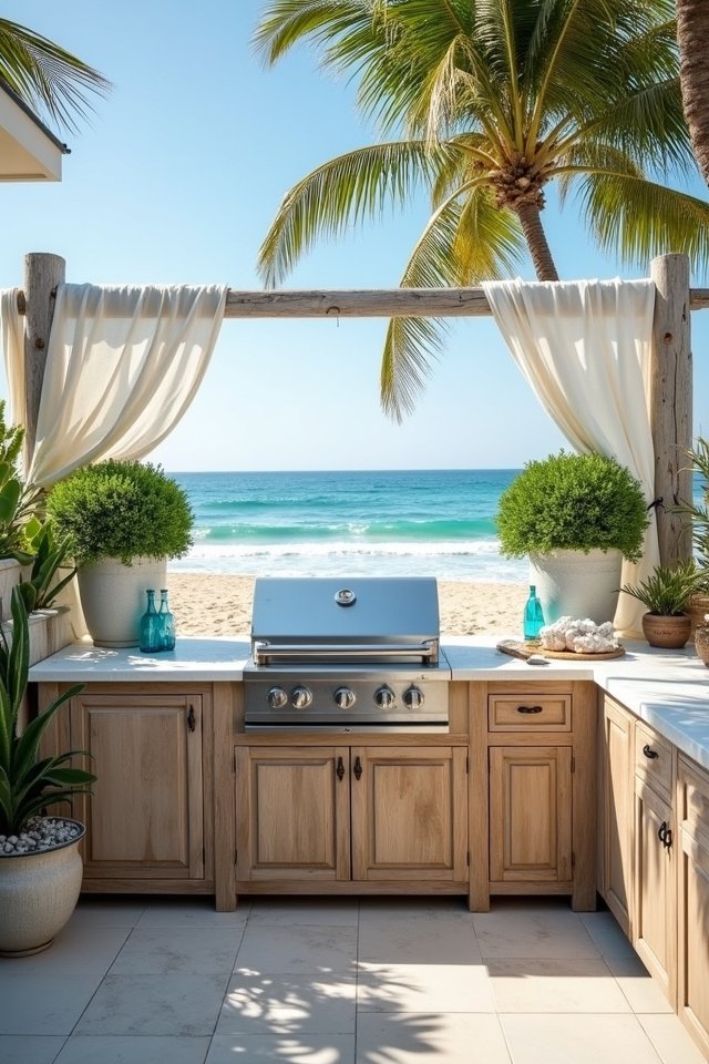 coastal charm outdoor kitchen