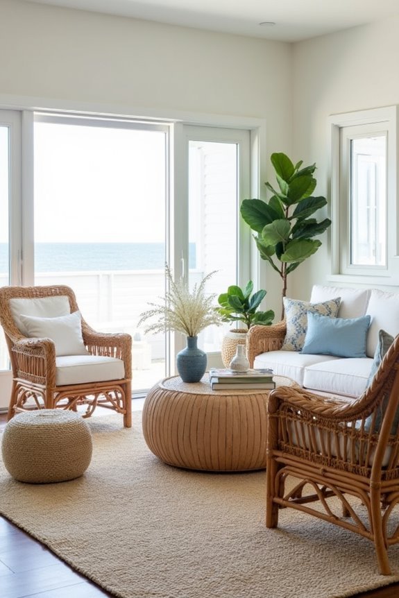 coastal charm with rattan