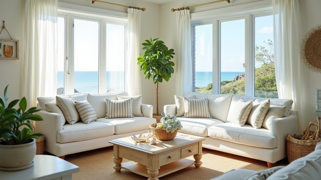 coastal chic living room decor