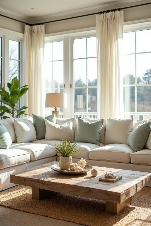 coastal decor with driftwood