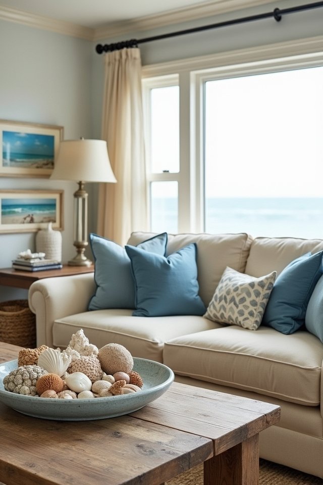 coastal decor with souvenirs