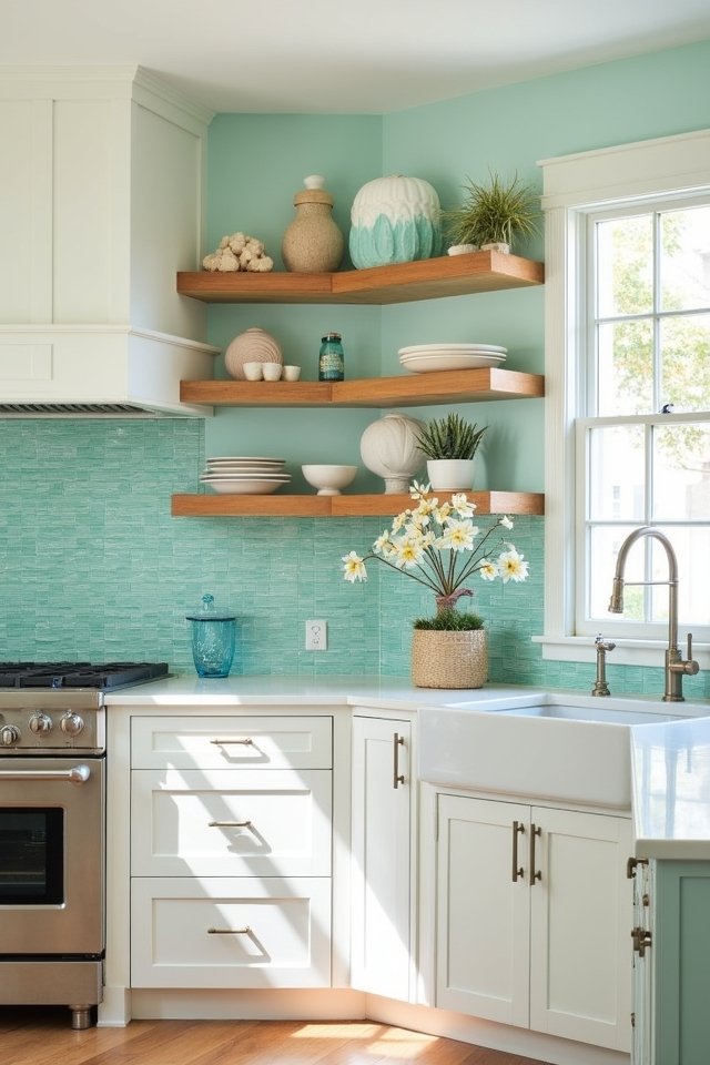 coastal inspired kitchen backsplashes