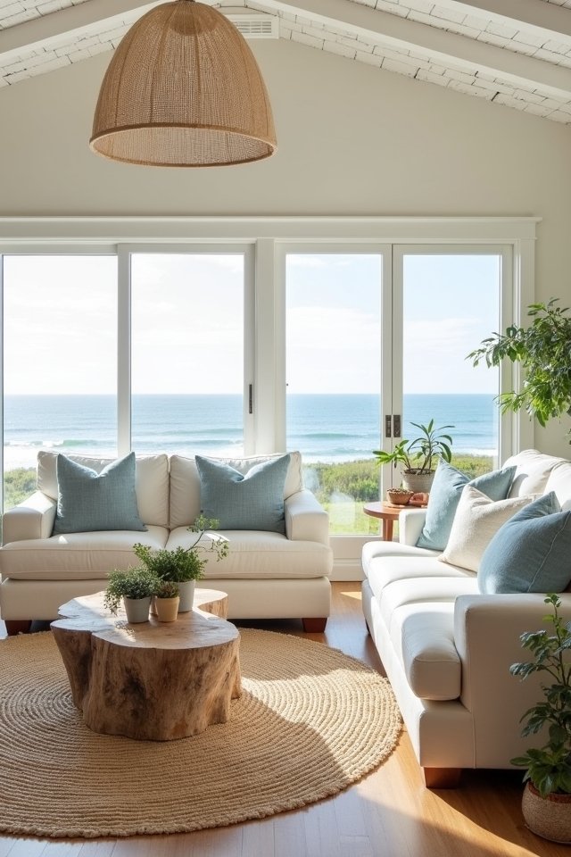 coastal inspired living room oasis