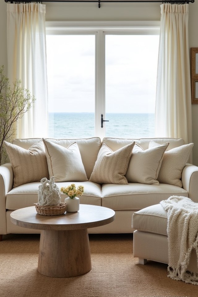 coastal inspired living space design