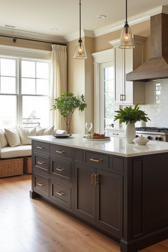 coastal kitchen with island