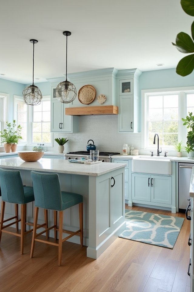 coastal kitchen with serenity