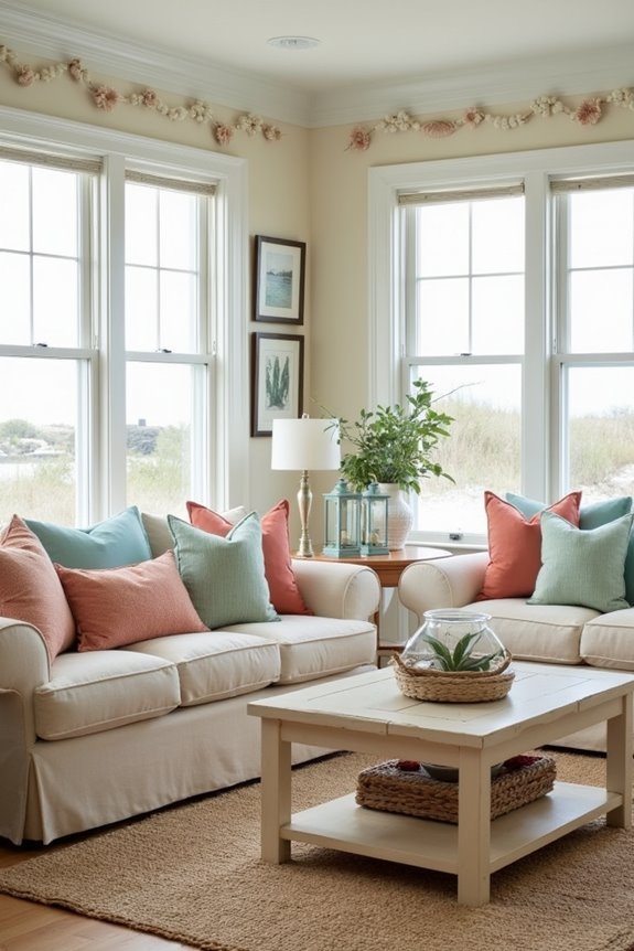 coastal living room accessories