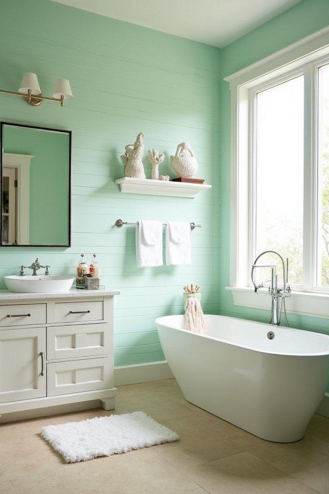 coastal shiplap bathroom transformation